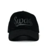 Black Swag Suede Cap
